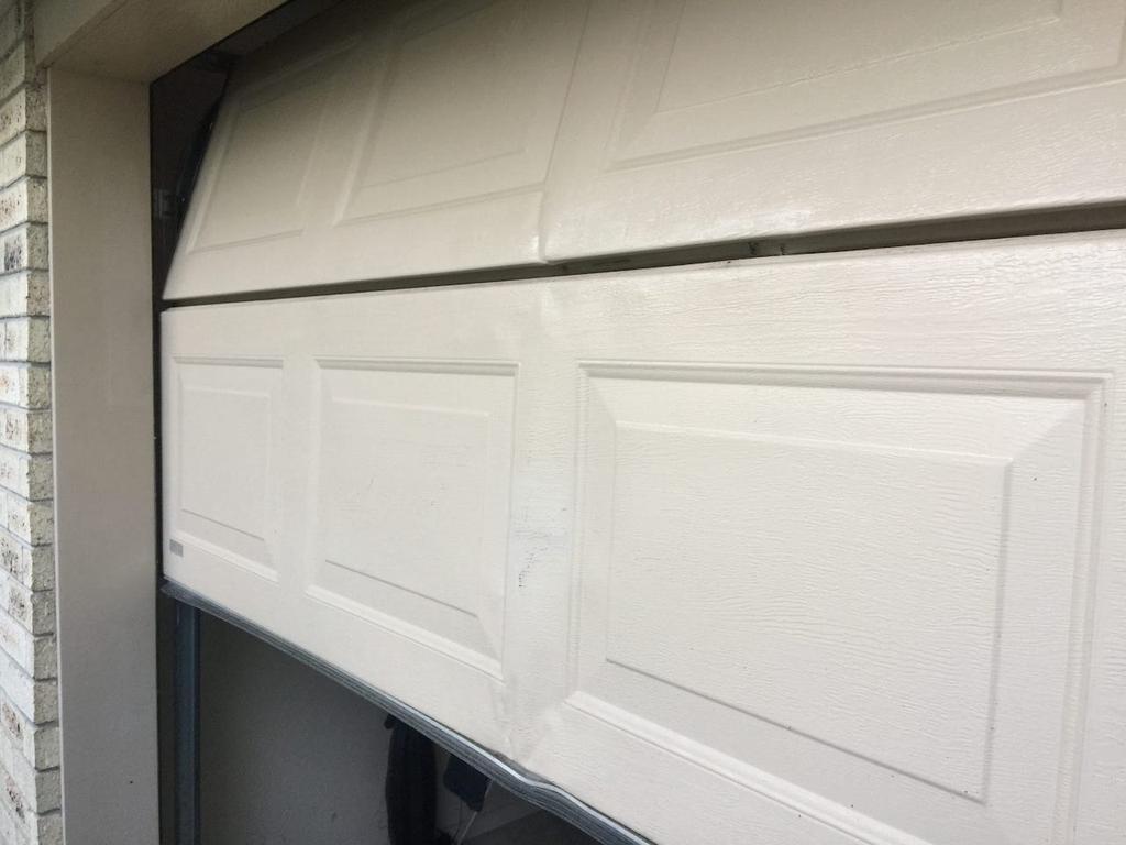 Damaged door panel